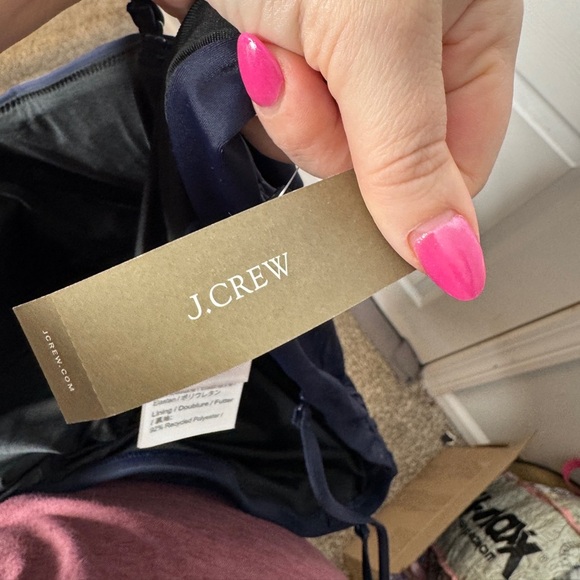 J Crew NWT Plus Size 24 Ruched sweetheart one-piece Swimsuit Navy Blue Padded - Picture 4 of 10